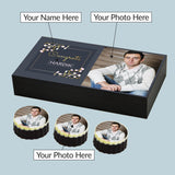Beautiful Congratulations Gift Box and Chocolates Personalized with Photo (with Printed Chocolates)