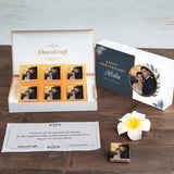 Beautiful Anniversary Chcocolates Personalized with Photo (with Wrapped Chocolates)