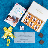 Photo Chocolates in Personalised Birthday Gift Box (with Wrapped Chocolates)