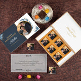 Beautiful Anniversary Chcocolates Personalized with Photo (with Wrapped Chocolates)