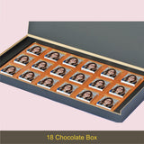 Black and Gold Design Personalized Congratulations Gift Box with Photo Chocolates