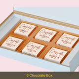 Watercolor Design Personalized Congratulations Gift Box with Wrapped Chocolates