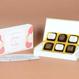 Anniversary Invitations - 6 Chocolate Box - Alternate Printed Chocolates (Minimum 10 Boxes)