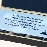 Birthday Invitations - 6 Chocolate Box - Alternate Printed Chocolates (Minimum 10 Boxes)