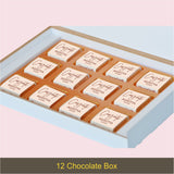 Watercolor Design Personalized Congratulations Gift Box with Wrapped Chocolates
