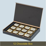 Black & Gold Personalised Christmas Gift Box with Printed Chocolates
