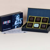 Birthday Invitations - 6 Chocolate Box - Single Printed Chocolates (Minimum 10 Boxes)
