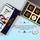 Anniversary Invitations  - 6 Chocolate Box - Single Printed Chocolates (Sample)