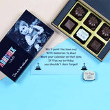 Birthday Invitations - 6 Chocolate Box - Single Printed Chocolates (Sample)
