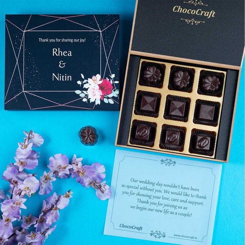 Wedding Return Gifts - 9 Chocolate Box - Assorted Chocolates (Minimum 10 Boxes)