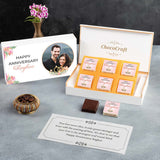 Personalized Anniversary Gift with Couple Photo (with Wrapped Chocolates)