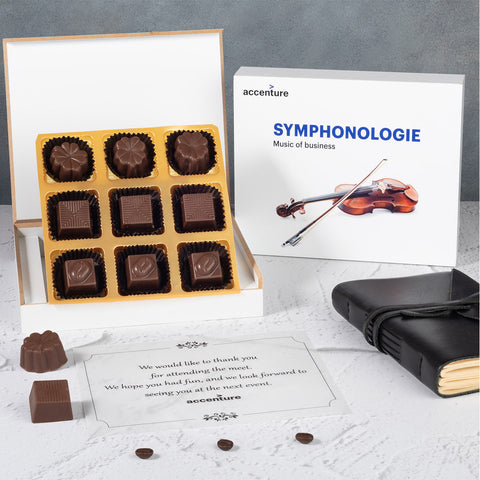 Corporate Gifts - 9 Chocolate Box - Assorted Chocolates (Minimum 10 Boxes)