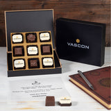 Corporate Gifts - 9 Chocolate Box - Alternate Printed Chocolates (Sample)