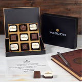 Corporate Gifts - 9 Chocolate Box - Alternate Printed Chocolates (Sample)
