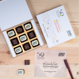 Corporate Gifts - 9 Chocolate Box - Alternate Printed Chocolates (Sample)