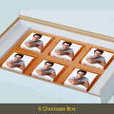 Photo Chocolates in Personalised Birthday Gift Box (with Wrapped Chocolates)