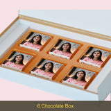 Special Valentine Gift Chocolate Box - Personalised with Photo and Name (with Wrapped Chocolates)