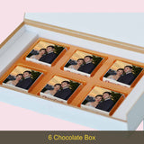 Beautiful Anniversary Chcocolates Personalized with Photo (with Wrapped Chocolates)