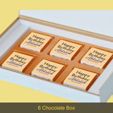 Golden Hearts Design Personalised Chocolate Box for Birthday (with Wrapped Chocolates)