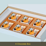 Happy Birthday Gift with Personalised Photo on Wrapped Chocolates