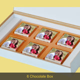 Valentine Gift Chocolate Box - Personalised with Photo and Name (with Wrapped Chocolates)