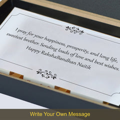 Unique Rakhi Gift for Brother with Printed Chocolates (Rakhi Pack Optional)