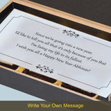 Fireworks Design Personalised New Year Gift with Printed Chocolates