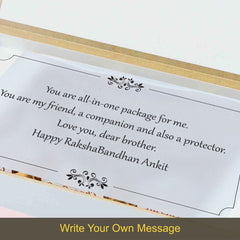 For a Special Brother - Gift with Printed Chocolates (Rakhi Pack Optional)