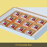 Valentine Gift Chocolate Box - Personalised with Photo and Name (with Wrapped Chocolates)