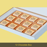Golden Hearts Design Personalised Chocolate Box for Birthday (with Wrapped Chocolates)