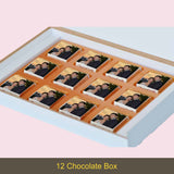 Beautiful Anniversary Chcocolates Personalized with Photo (with Wrapped Chocolates)