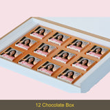 Special Valentine Gift Chocolate Box - Personalised with Photo and Name (with Wrapped Chocolates)