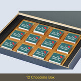 Floral Design I Love You Chocolate Gift Box Personalized with Picture (with Wrapped Chocolates)