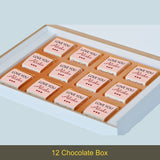 Personalized I Love You Chocolate Gift Box with Watercolour Design (with Wrapped Chocolates)