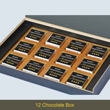 Black and Gold Design Anniversary Gift Box Personalized with Photo (with Wrapped Chocolates)