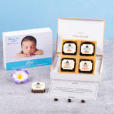 Birth Announcement Gifts - 4 Chocolate Box - All Printed Chocolates (Minimum 10 Boxes)