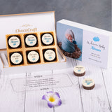 Birth Announcement Gifts - 6 Chocolate Box - All Printed Chocolates (Minimum 10 Boxes)