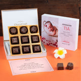 Birth Announcement Gifts - 9 Chocolate Box - Assorted Chocolates (Minimum 10 Boxes)