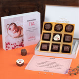 Birth Announcement Gifts - 9 Chocolate Box - Middle Printed Chocolate (Sample)