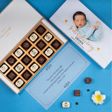 Birth Announcement Gifts - 18 Chocolate Box - Alternate Printed Chocolates (Sample)