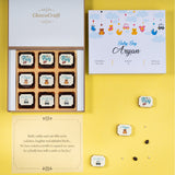 Birth Announcement Gifts - 9 Chocolate Box - All Printed Chocolates (Minimum 10 Boxes)