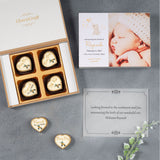 Birth Announcement Gifts - 4 Chocolate Box - All Printed Chocolates (Minimum 10 Boxes)