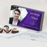 Vibrant Design Personalized Chocolate Gift Box for Birthday (with Printed Chocolates)