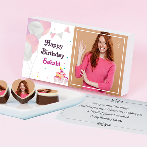 Birthday Gift with Photo Printed Chocolates