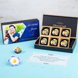 Vibrant Design Personalized Chocolate Gift Box for Birthday (with Printed Chocolates)