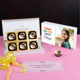 Colorful Thank You Gift Box and Chocolates Personalized with Photo