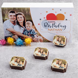 Happy Birthday Gift with Personalised Photo Printed Chocolates