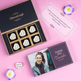 Elegant Purple Thank You Gift Box with Printed Chocolates