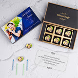 Vibrant Design Personalized Chocolate Gift Box for Birthday (with Printed Chocolates)