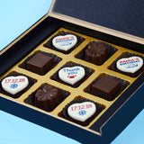 Birthday Return Gifts - 9 Chocolate Box - Alternate Printed Chocolate (Sample)